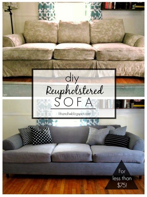 Tutorial Diy Couch Reupholster With A Canvas Drop Cloth Turn An Old Worn Out