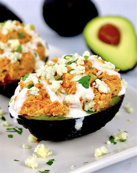 Buffalo Chicken Stuffed Avocado Keto Cooking Christian