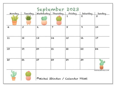 September 2023 Printable Calendar “772ms” Michel Zbinden Ie