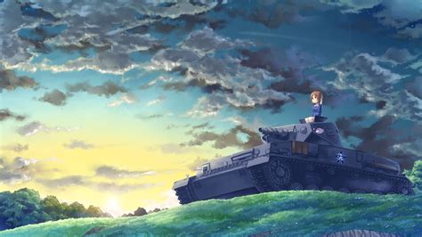 壁紙 アニメの女の子とタンク、雲 3840x2160 Uhd 4k 無料のデスクトップの背景 画像