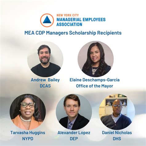 Mea Cdp Manager Scholarship Recipients Nyc Mea Nyc Managerial