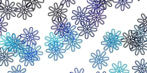 Light Pink Blue Vector Doodle Texture With Flowers 8340671 Vector Art