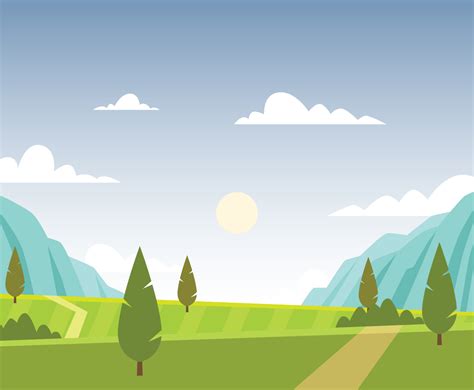 Landscape Of Valley Illustration Vector Art And Graphics