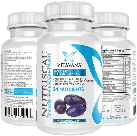Folic acid has been linked to hair health, meaning that you might be able to strengthen your follicles naturally with a supplement. Amazon.com : Nutriscal Hair Growth Vitamins : 24 Powerful ...