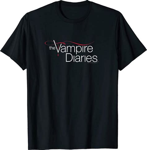 Vampire Diaries Logo T Shirt Black Uk Clothing
