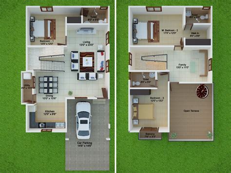 40x60 House Floor Plans Duplex Floor Plans Bungalow Floor