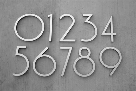 Pictures of Contemporary Stainless Steel House Numbers