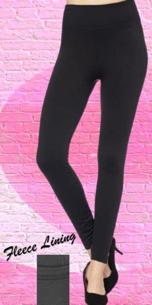 Fleece Lined Solid Black Kiss My Legs Retail And Wholesale Leggings