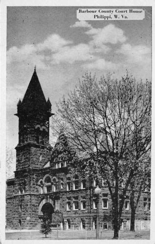 Philippi West Virginia 1940s Postcard Barbour County Court House Ebay