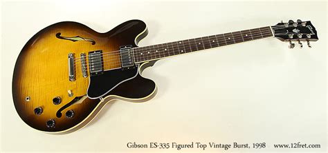 Gibson Es Figured Top Vintage Burst Fret