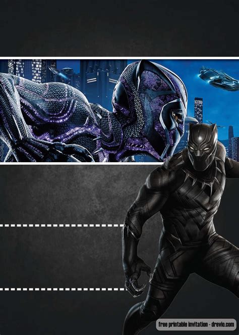 Black Panther Invitations Template Tutoreorg Master Of Documents