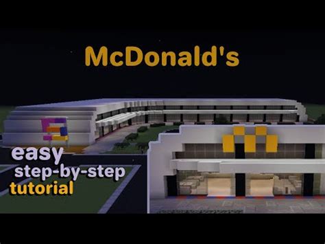 Minecraft How To Build A Mcdonald S Tutorial Youtube