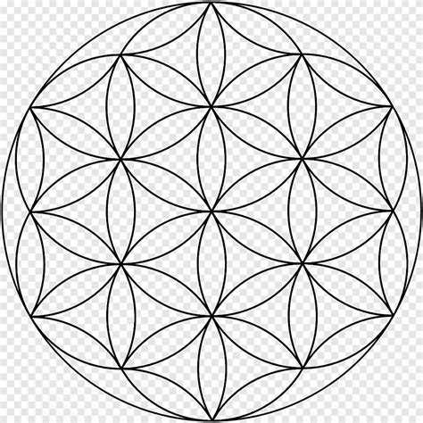 Round Black Ball Overlapping Circles Grid Sacred Geometry Symbol