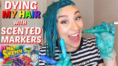 Dying My Hair With Scented Markers Youtube