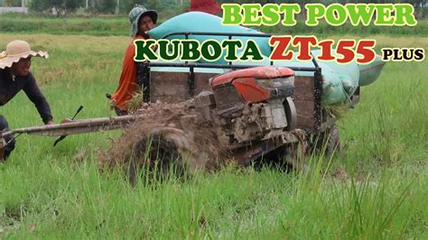 Best Farming Tractor Work In Muddy Farm Kubota Zt155 Plus 2021 Youtube