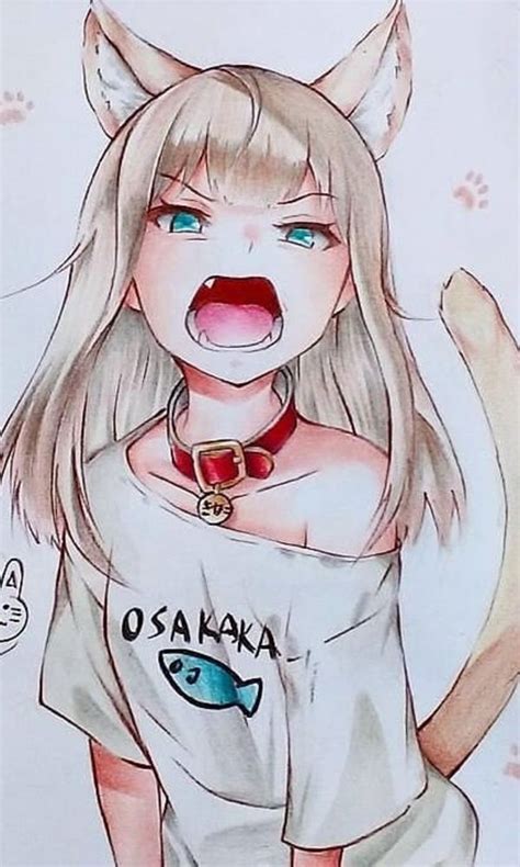 Kawaii Neko Cute Anime Cat Girl Drawing Easy Revisi Id
