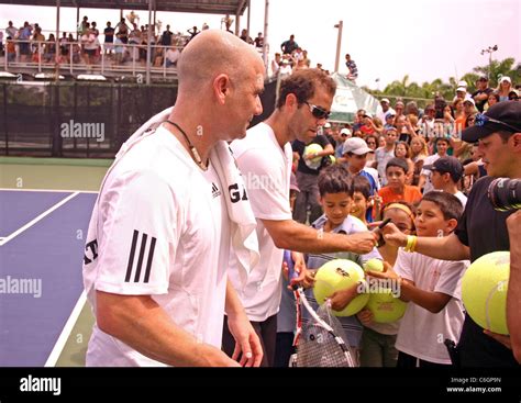 Retired Us Tennis Champions Andre Agassi And Pete Sampras Open A Free