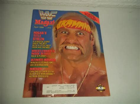 VINTAGE WWF MAGAZINE April 1988 Hulk Hogan Wwe 2 00 PicClick