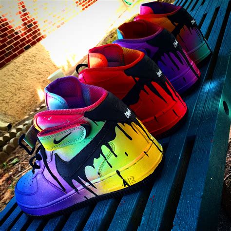 Neon Drip Nike Air Force 1 Customs From Sierato Shoes Sneakers Nike