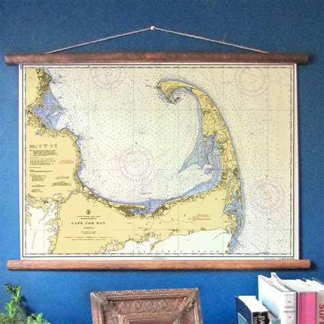 Cape Cod Bay Vintage Nautical Nautical Decor Nautical Chart