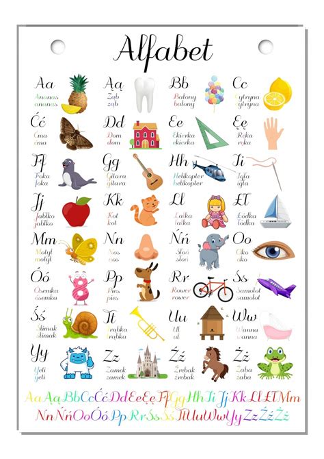 Tablica Alfabet Polski Literki Dla Dzieci Edukacja 12295328706 Allegropl