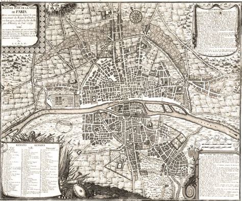 Paris Circa 1422 Histoire De Paris Plan Paris Carte Paris