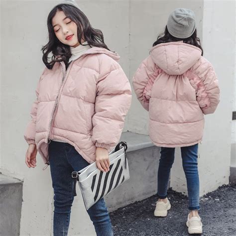 Toddler Girls Winter Jackets 2018 New Fashion Cotton Padded Down Parkas