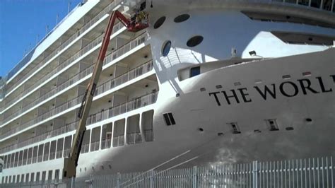 The World Luxury Residences At Sea Docked In Auckland New Zealand
