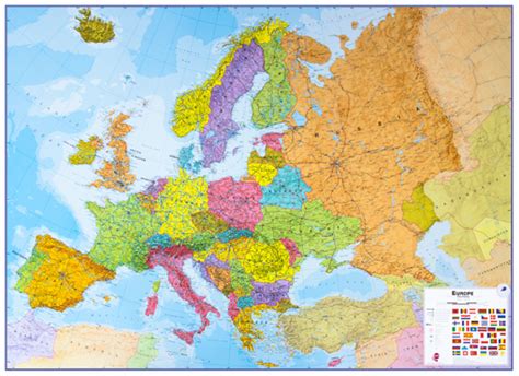 Politická Nástěnná Mapa Evropy Ce3200 Nástěnné Mapycz