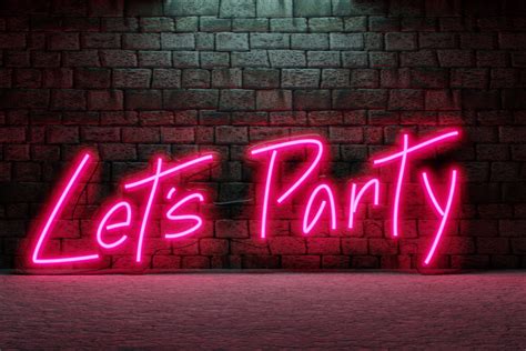 Lets Party Neon Sign Led Neon Light Neon Sign Custom Neon Sign