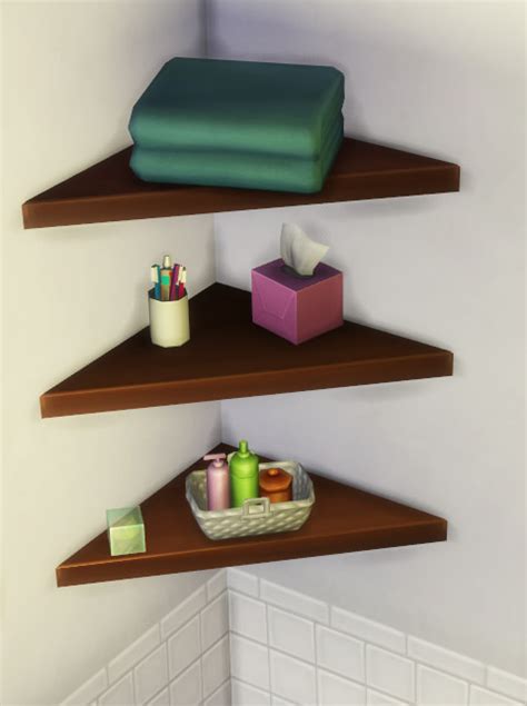 The Mega Minimal Corner Shelf By Ignorantbliss Sims 4 Furniture