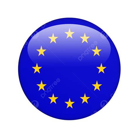 A Cor Da Bandeira Da União Europeia Png Lustroso Redondo Conceito