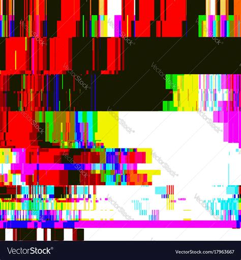 Colorful Glitch Art Background Royalty Free Vector Image