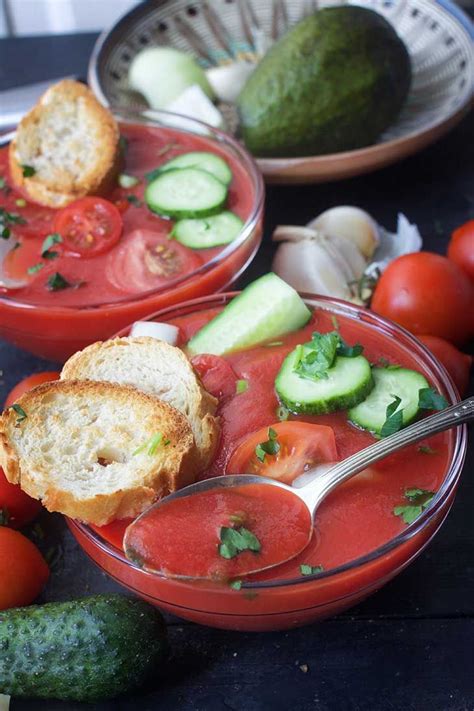 Gazpacho Cold Soup Recipe Gourmandelle Recipe Cold Soup Cold