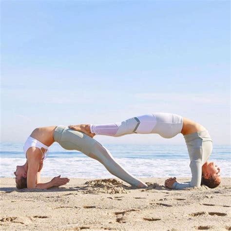 Partner Yoga In 2020 Beach Yoga Yoga Challenge Poses Partner Yoga