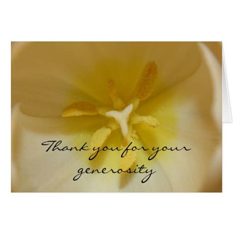 Tulip Thank You For Your Generosity Card Card Zazzle