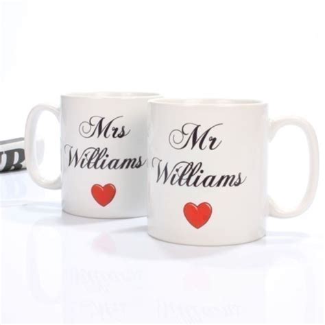 Personalised Mr And Mrs Mugs The Personalised T Shop