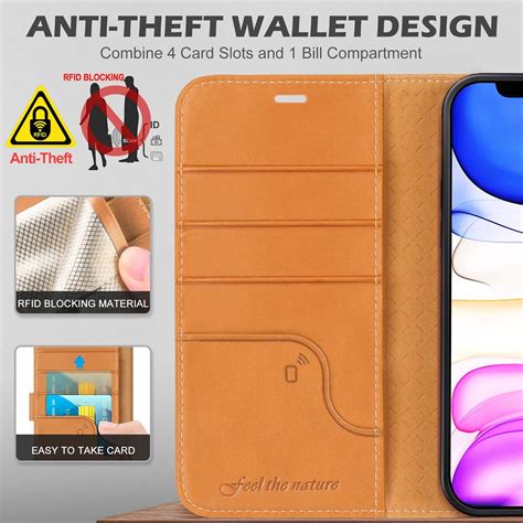 Shieldon Iphone 12 Wallet Case Iphone 12 Pro Wallet Cover Genuine