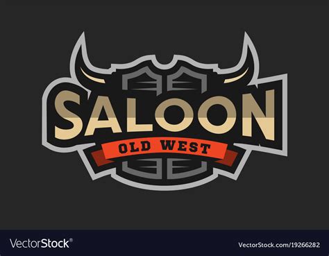Saloon Tavern Wild West Logo Emblem Royalty Free Vector