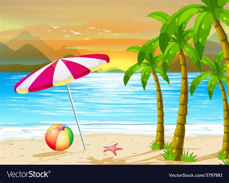 Summer Beach Background Royalty Free Vector Image