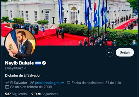 Nayib Bukele Se Autodenomina Dictador De El Salvador En Twitter