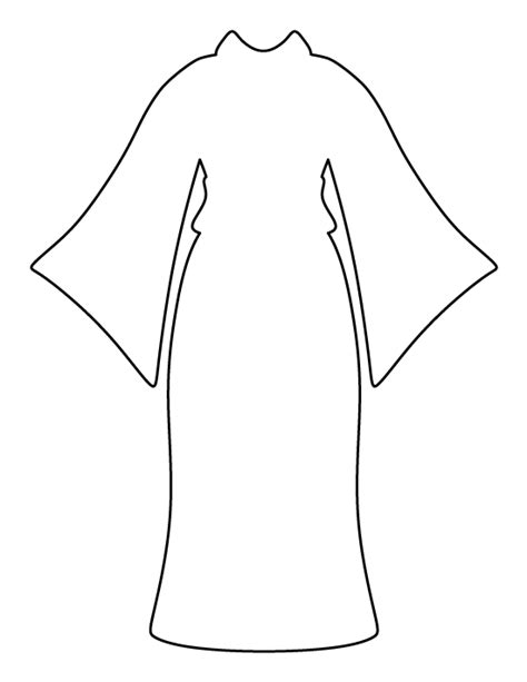 Kimono Pattern Use The Printable Outline For Crafts Creating Stencils