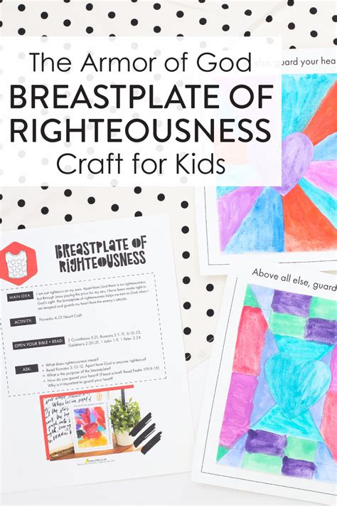 The Armor Of God Breastplate Of Righteousness Craft For Kids The