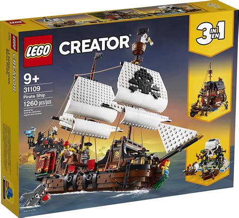 Share some plunder with a young pirate aboard the lego creator 3in1 pirate ship playset, which can be rebuilt into pirates' inn or skull island models. LEGO Creator 3in1 Pirate Ship 31109 | 1264 Piece Building ...