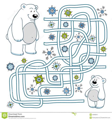 Maybe you would like to learn more about one of these? Labirynt Gra Dla Dzieci (niedźwiedzie Polarni) Ilustracja ...