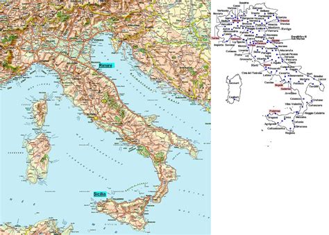 Карта Италии Фото