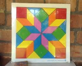 Sale Rare Vintage Parquetry Geometric Block Puzzle Retro
