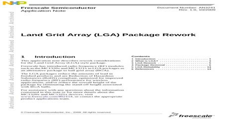 Land Grid Array Lga Package Rework · Introduction Land Grid Array