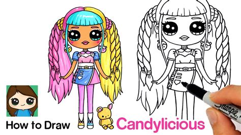How To Draw A Fashionista Girl Lol Surprise Candylicious Fashion Doll