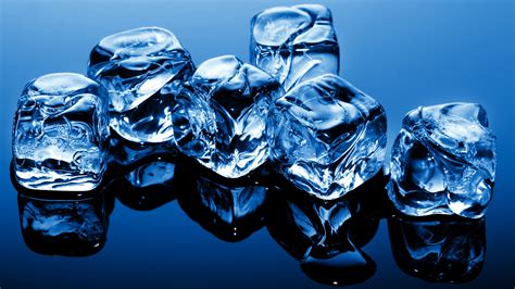 Ice Cubes Blue Reflection 4k Wallpaper Best Wallpapers